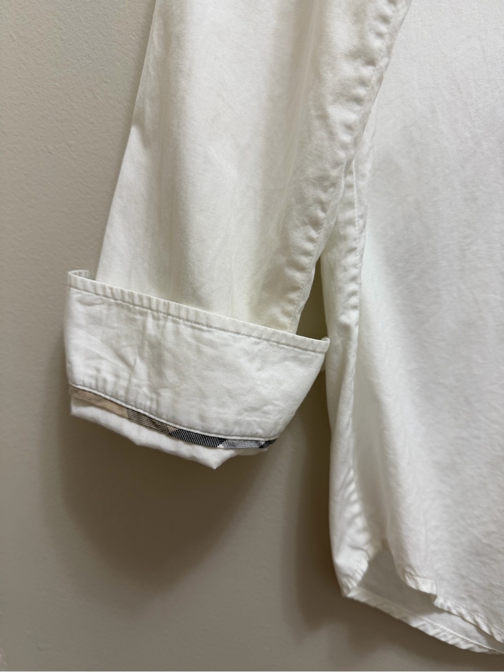 Burberry Brit Tunic Popover Top Long Sleeve Embroidered Logo Cotton White Size S - Picture 5 of 12